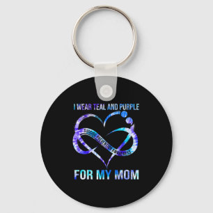Wear Teal Purple For Mum Suicide Prevention Awaren Key Ring