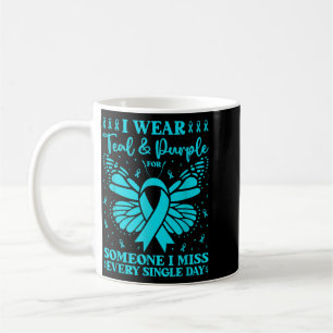 Wear Teal Purple For Someone Miss Every Day Design Coffee Mug