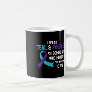 Wear Teal Purple For Someone Suicide Prevention Aw Coffee Mug