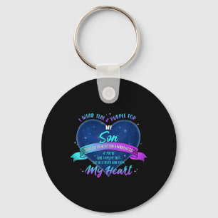 Wear Teal Purple For Son Suicide Prevention Key Ring