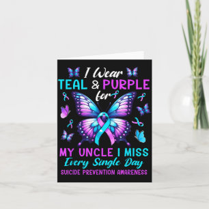 Wear Teal Purple For Uncle Suicide Prevention Card