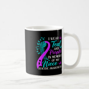 Wear Teal Purple In Memory Of My Niece Suicide Awa Coffee Mug