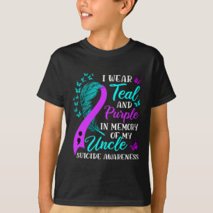 Wear Teal Purple In Memory Of My Uncle Suicide Awa T-Shirt