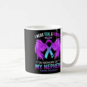 Wear Teal Purple In Memory Of Nephew Suicide Aware Coffee Mug
