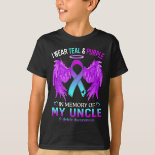 Wear Teal Purple In Memory Of Uncle Suicide Awaren T-Shirt