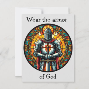 Wear the armour of God, an armour wearer Christian Card