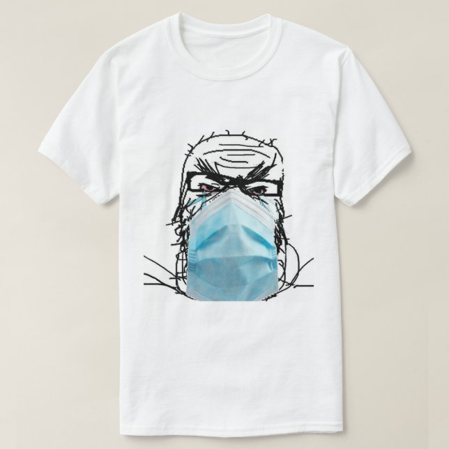 WEAR THE MASK SOYJAK SOYJACK WOJAK WOJACK NPC 4CHA T-Shirt (Design Front)