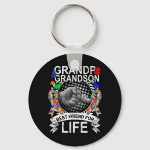Wear this Grandpa And Grandson Best Friend Autism  Key Ring