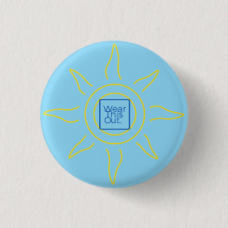 Wear This Out Day & Night, Sun & Moon Customisable 3 Cm Round Badge