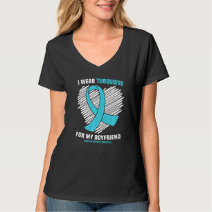 Wear Turquoise For My Boyfriend Addiction Recovery T-Shirt
