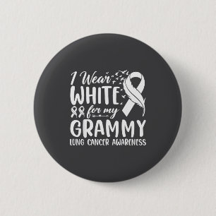 Wear White Grammy Lung Cancer Awareness 6 Cm Round Badge
