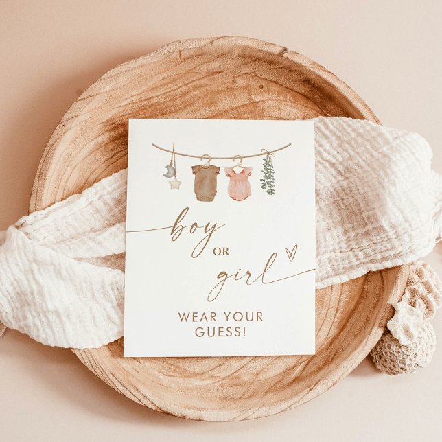 Wear Your Guess Game Sign, He or She Gender Reveal Poster (Creator Uploaded)