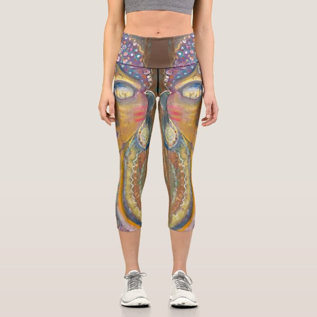 Wear Your Love© Capri Leggings with original art (Front)
