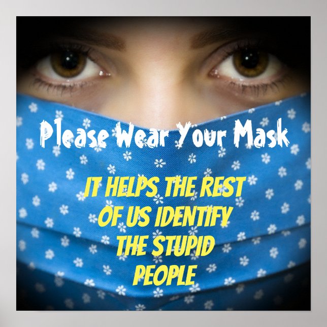 Wear Your Mask Stupid Poster (Front)