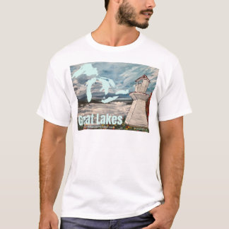 Wearable Art Great Lakes Lighthouse T-Shirt