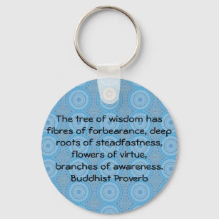 Wearable Buddhist Wisdom - The tree of wisdom Key Ring