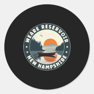 Weare Reservoir New Hampshire Sunset T Shirt Classic Round Sticker