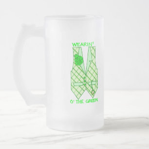 Wearin' O' The Green Leprechaun Glass Stein