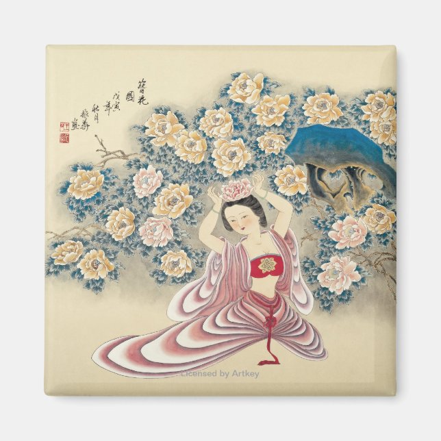 Wearing A Flower in the Head Magnet (Front)