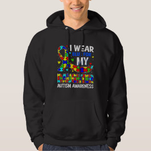 Wearing Blue For My Daughter Autism Awareness Kids Hoodie
