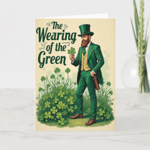 Wearing Green Lucky St Patricks Card