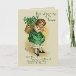 Wearing of the Green - Verse Inside Card
