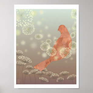 "Wearing Queen Anne's Lace" Illustration Print