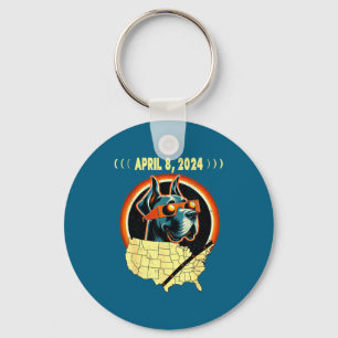 Wearing Shirt Solar Eclipse Dog Solar Eclipse Key Ring