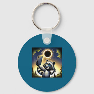 Wearing Shirt Solar Eclipse Racoon April 8 Key Ring