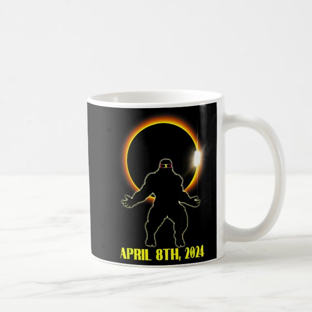 Wearing Shirt Total Solar Eclipse Sasquatch Solar Coffee Mug (Right)