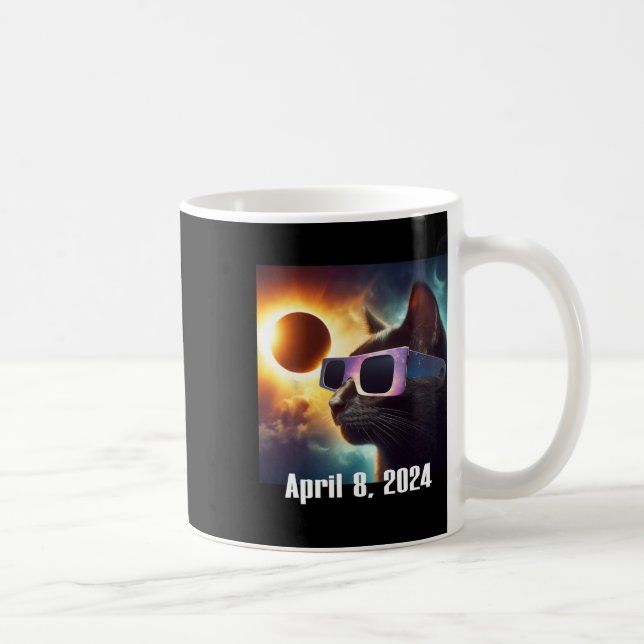 Wearing Solar Glasses Eclipse Colourful Pop Cultur Coffee Mug (Right)