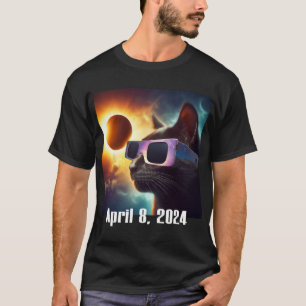 Wearing Solar Glasses Eclipse Colourful Pop Cultur T-Shirt