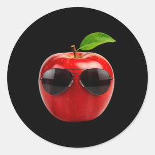 Wearing Sungles Funny Fruit Lover Costume  Classic Round Sticker