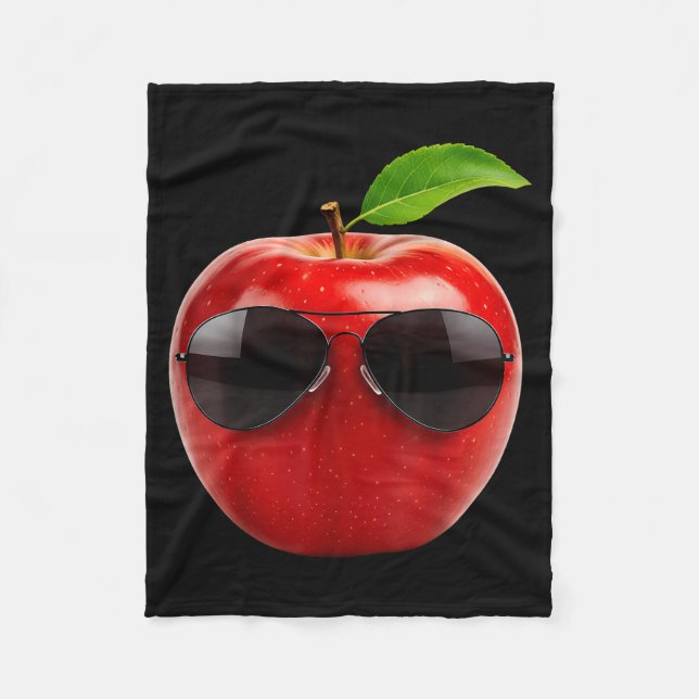 Wearing Sungles Funny Fruit Lover Costume  Fleece Blanket (Front)