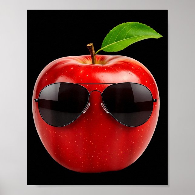 Wearing Sungles Funny Fruit Lover Costume  Poster (Front)