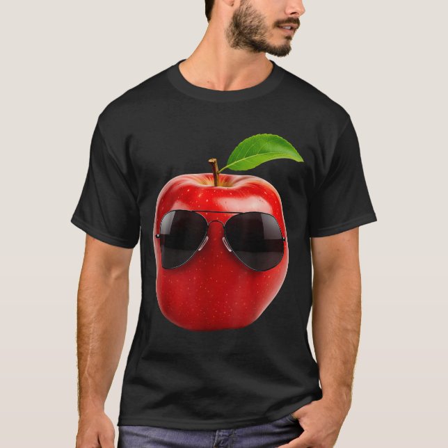 Wearing Sungles Funny Fruit Lover Costume  T-Shirt (Front)