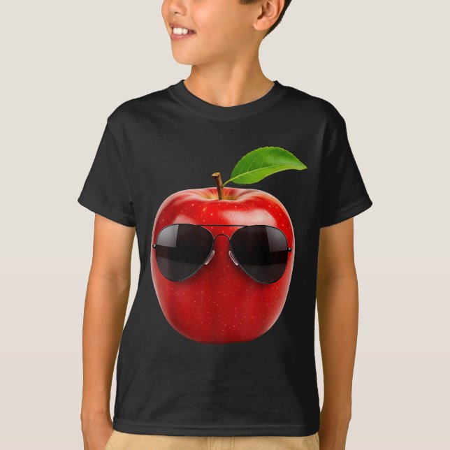 Wearing Sungles Funny Fruit Lover Costume  T-Shirt (Front)