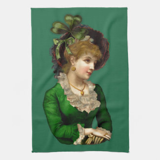 Wearing the Green on St Patrick's Day Tea Towel