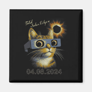 Wearing Total Solar Eclipse Gles 2024  Magnet