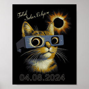 Wearing Total Solar Eclipse Gles 2024 Poster