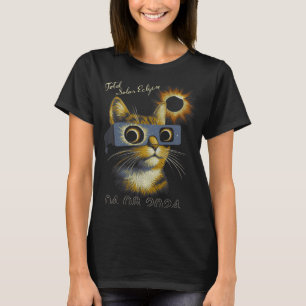 Wearing Total Solar Eclipse Gles 2024 T-Shirt