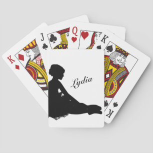 Weary Ballerina Personalised w Name Bicycle Playin Playing Cards