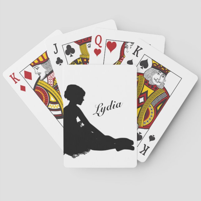 Weary Ballerina Personalised w Name Bicycle Playin Playing Cards (Back)