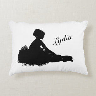 Weary Ballerina Personalised w Name Decorative Cushion