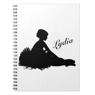 Weary Ballerina Personalised w Name Notebook
