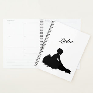 Weary Ballerina Personalised w Name Notebook Planner