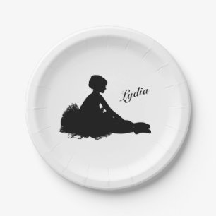 Weary Ballerina Personalised w Name Paper Plate