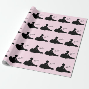 Weary Ballerina Personalised w Name Pink Wrapping Paper
