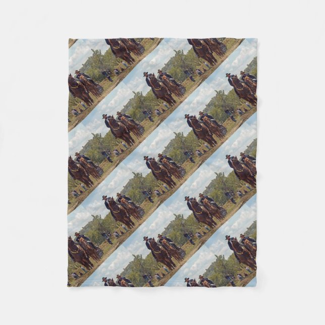 Weary Union Soldiers Fleece Blanket (Front)