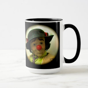 Weary Willie Sad Face Clown - Black 15 Oz Mug